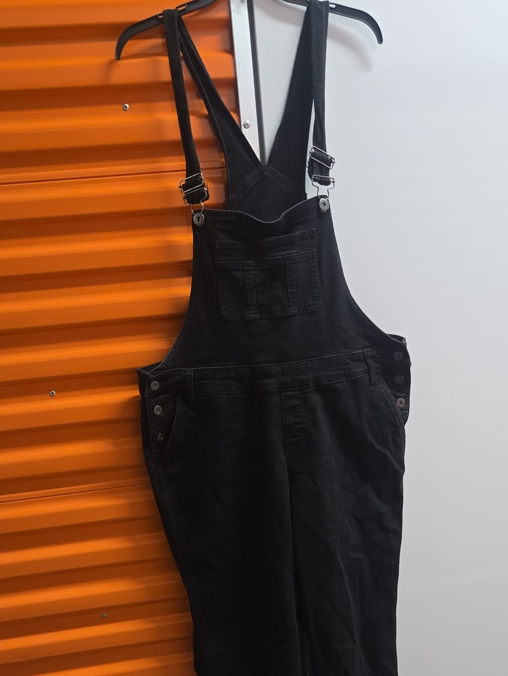 torrid Black Denim Overalls with Logo Tag